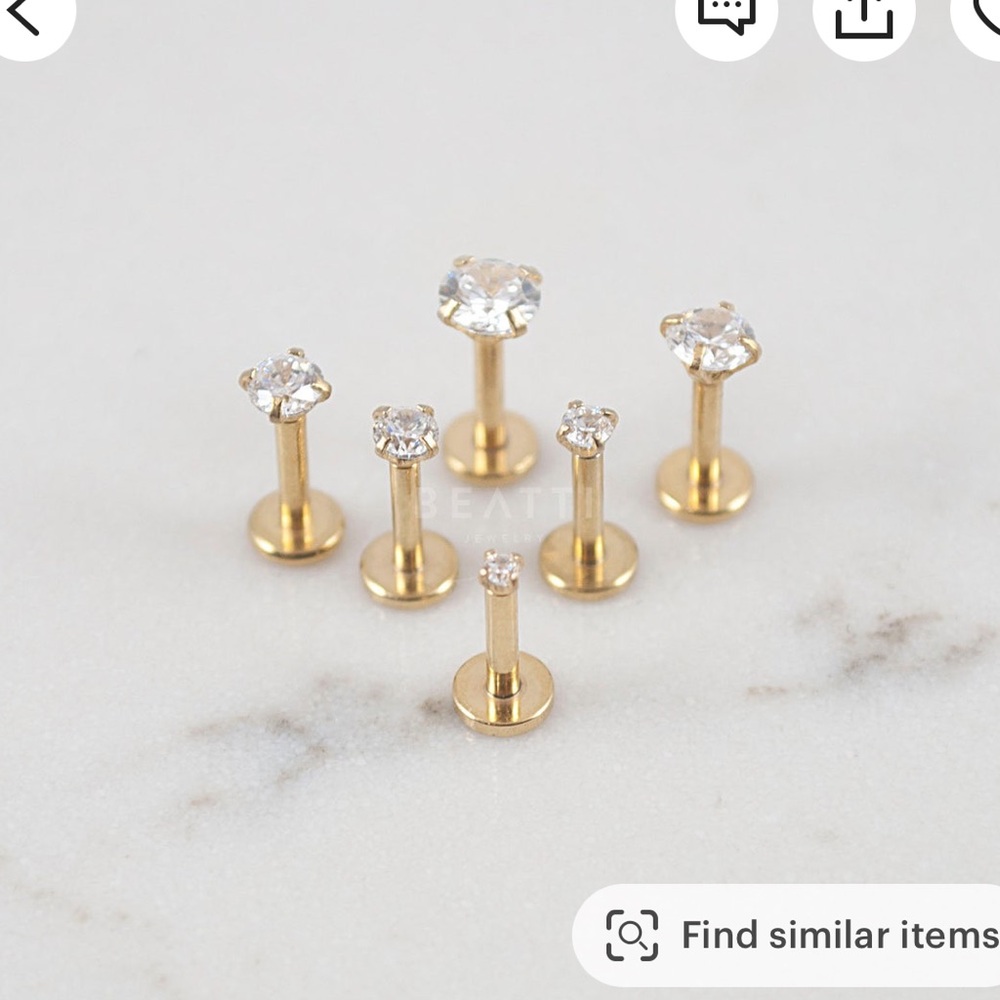 Gold Tragus Stud Earrings